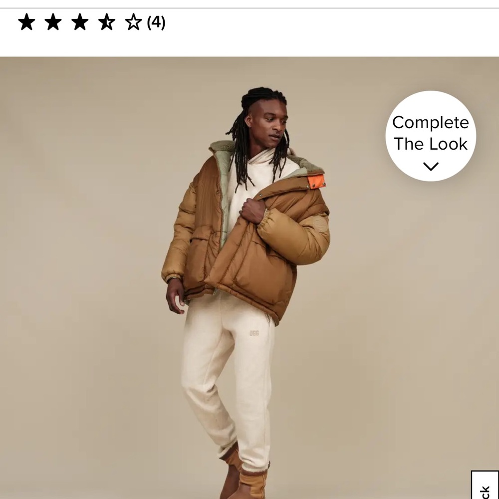 UGG Men's Tan Puffer Jacket